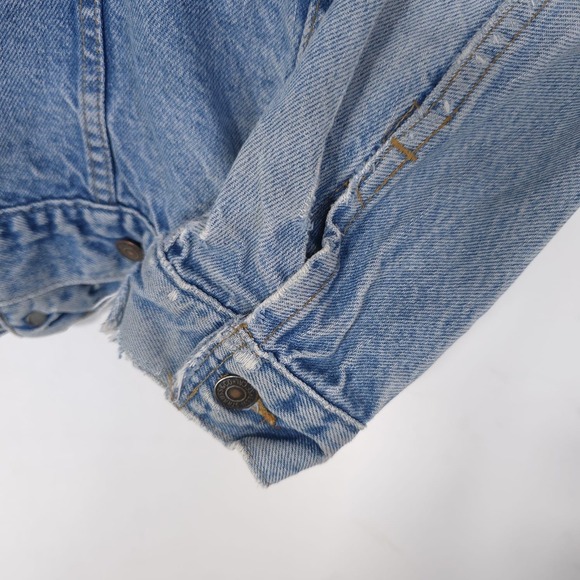 LEVI'S Vintage Denim Jacket‎ Trucker Made in USA Light Blue Classic Fit WPL423 - Picture 12 of 15